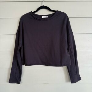 Black Long Sleelve Sweatshirt Top